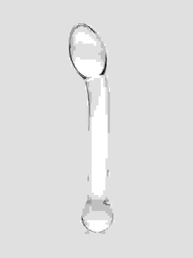 Lovehoney Slimline G-Spot Sensual Glass Dildo, Clear, hi-res